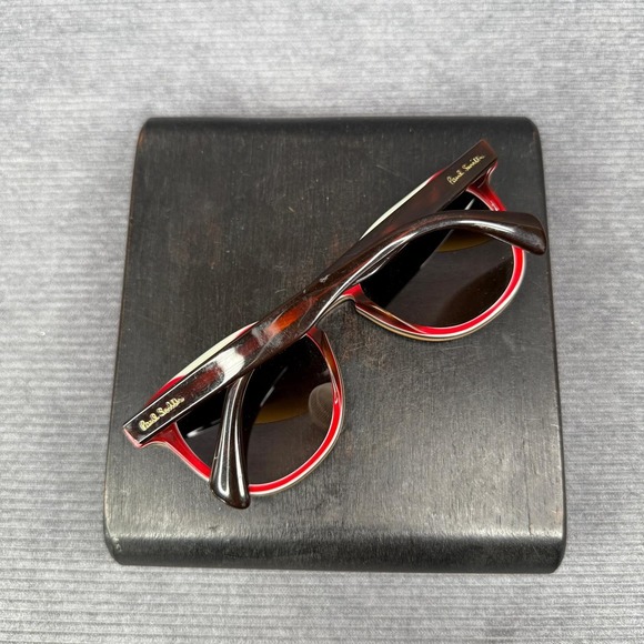 Paul Smith Tortoise Round Sunglasses Handmade in Italy Striped Detail Brown Lens main image 12